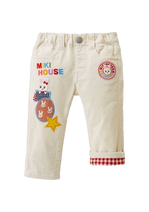 Miki House Embroidered Patchwork Jeans (2-5 Years)