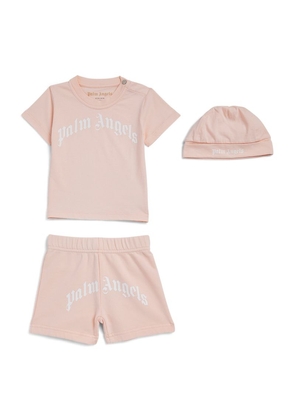 Palm Angels Kids T-Shirt, Shorts And Hat Set (3-12 Months)