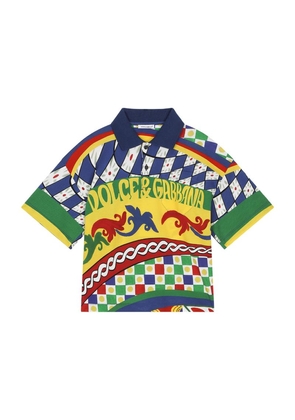 Dolce & Gabbana Kids Carretto-Print Polo Shirt (2-6 Years)