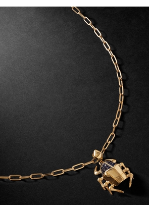 Stephen Webster - Jitterbug Toro Beetle 18-Karat Gold, Sapphire and Spinel Pendant Necklace - Men - Gold