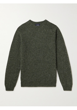 Drake's - Brushed Shetland Wool Sweater - Men - Green - S
