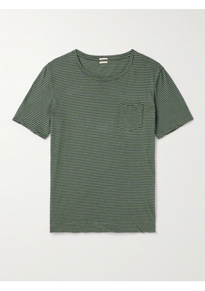Massimo Alba - Panarea Striped Cotton-Jersey T-Shirt - Men - Green - S