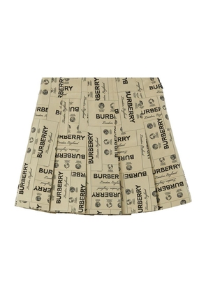 Burberry Kids Pleated Label Skirt (3-14 Years)