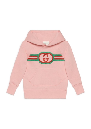 Gucci Kids Cotton Embroidered-Logo Hoodie (4-12 Years)
