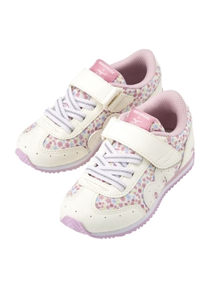 Miki House Floral Velcro Sneakers