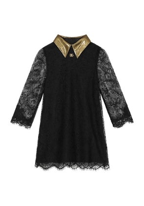 Dolce & Gabbana Kids Lace Long-Sleeve Dress (2-6 Years)