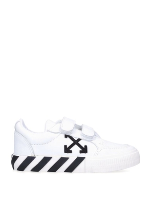 Off-White Kids Leather Low-Top Vulcanised Sneakers