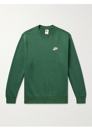 Nike - Sportswear Club Logo-Embroidered Cotton-Blend Tech Fleece Sweatshirt - Men - Green - XS