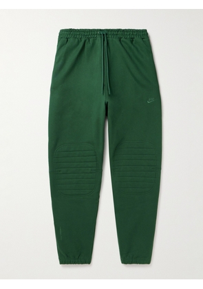 Club Straight-Leg Logo-Embroidered Nylon-Trimmed Fleece Sweatpants