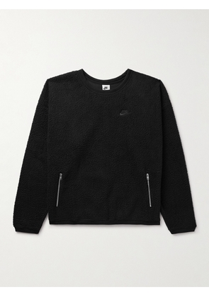 Nike - Club Logo-Embroidered Fleece Sweatshirt - Men - Black - XS