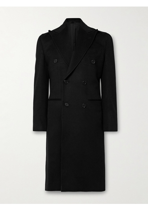 Saman Amel - Slim-Fit Double-Breasted Wool and Cashmere-Blend Felt Overcoat - Men - Black - IT 46