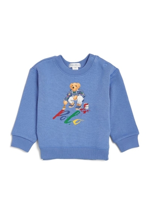 Ralph Lauren Kids Polo Bear Paint Sweatshirt (3-24 Months)