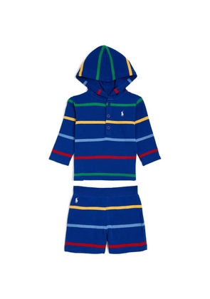Ralph Lauren Kids Polo Pony Hoodie And Shorts Set (3-24 Months)