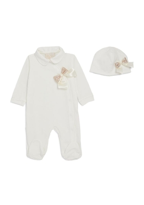 Story Loris Embellished Bow All-In-One And Hat (1-9 Months)