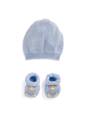 Story Loris King Bear Booties And Hat Set (1-9 Months)