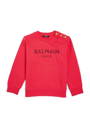 Balmain Kids Button-Detail Logo Sweatshirt (4-14 Years)
