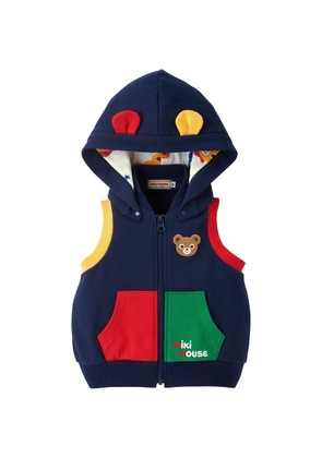 Miki House Cotton Hooded Bear Gillet (2-5 Years)