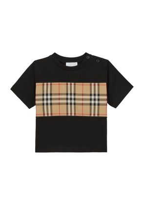 Burberry Kids Vintage Check Panelled T-Shirt (6-24 Months)