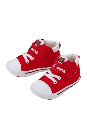 Miki House Velcro High-Top Sneakers