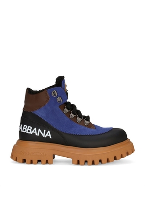 Dolce & Gabbana Kids Leather Hiker Boots