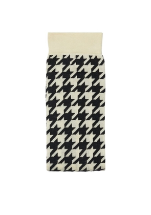 Burberry Wool-Blend Houndstooth Tights