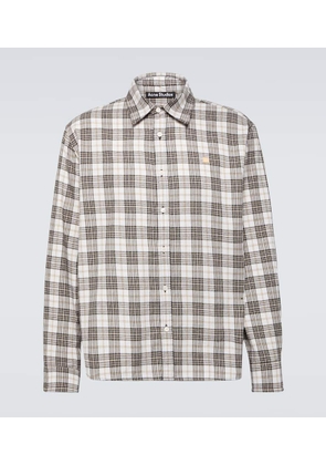 Acne Studios Checked cotton flannel shirt