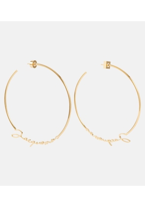 Jacquemus Logo gold-plated hoop earrings
