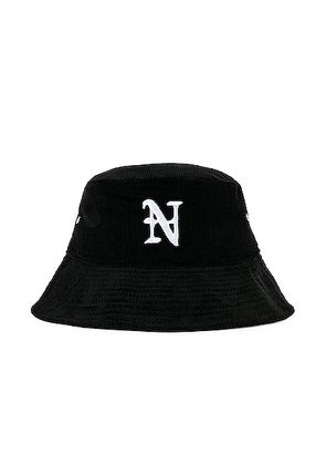 Nahmias N Corduroy Bucket Hat in Black - Black. Size all.