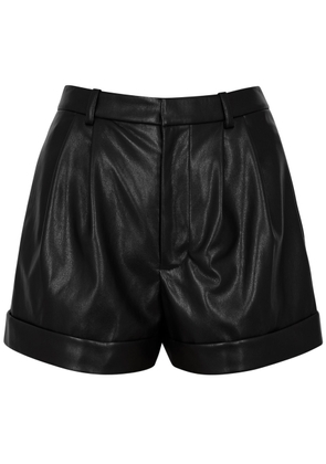 Alice + Olivia Conry Vegan Leather Shorts - Black - 14