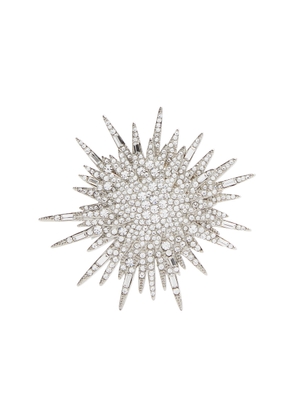 Rabanne Crystal-embellished Brooch - Silver