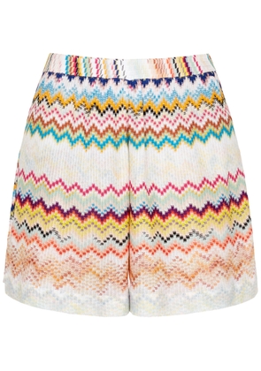 Missoni Zigzag-intarsia Fine-knit Shorts, Shorts, Multicoloured - 10