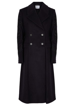 Erdem Double-breasted Wool-blend Coat - Black - 14