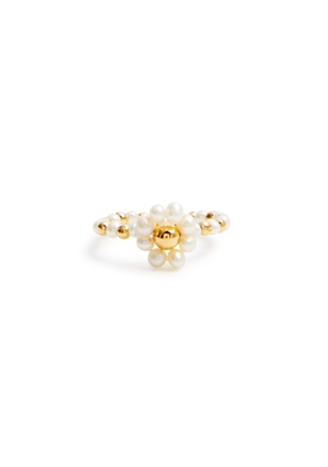 Daisy London X Shrimps Pearl and 18kt Gold-plated Ring