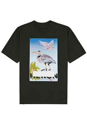 Heron Preston Censored Heron Printed Cotton T-shirt - Black