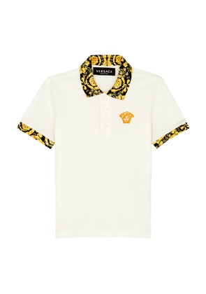Versace Kids Medusa-embroidered Cotton Polo Shirt (6-36 Months) - White - 24 Months