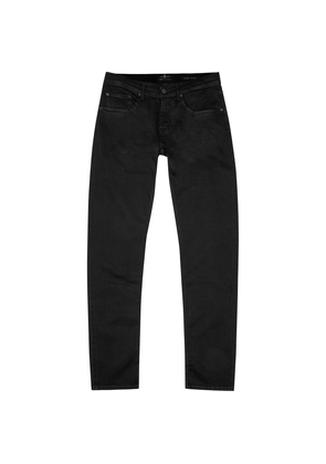 7 For All Mankind Slimmy Tapered Luxe Performance+ Jeans - Black - W30
