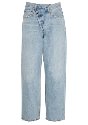Agolde Criss Cross Light Blue Straight-leg Jeans - 32 (W32 / UK 14 / L)