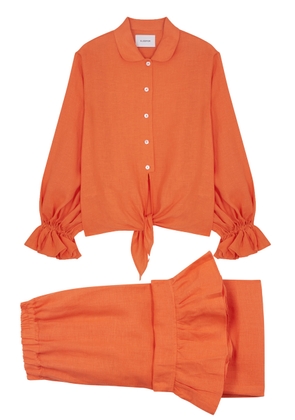 Sleeper Rumba Linen Pyjama set - Orange - S