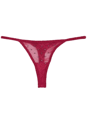 Love Stories Roomie Lace Thong - Bright Red - M
