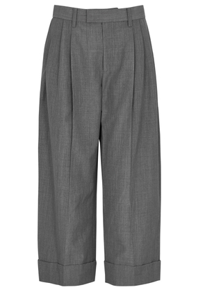 Alexander Wang Layered Wool-blend Trousers - Grey - 2 (UK6 / XS)