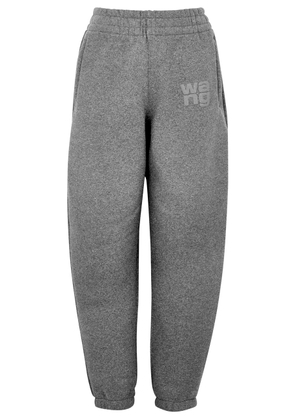 Alexander Wang Glittered Cotton-blend Sweatpants - Grey - S