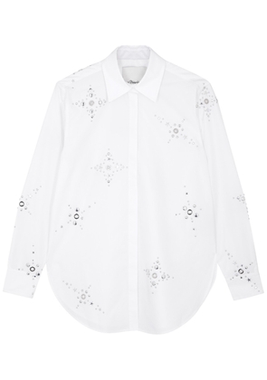 3.1 Phillip Lim Liberty Embellished Cotton-blend Poplin Shirt - White - 16