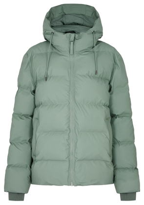 Rains Alta Quilted Rubberised Jacket - Sage - XS