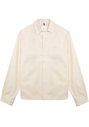 Oamc System Logo-embroidered Cotton Shirt - Cream - L