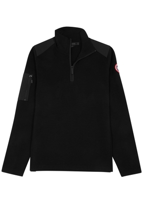 Canada Goose Stormont Panelled Half-zip Wool Sweatshirt - Black - Xxl