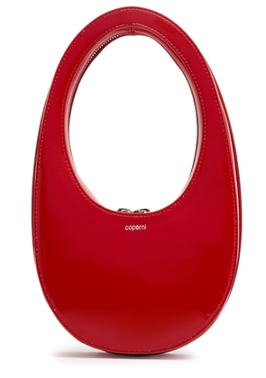 Coperni Swipe Mini Patent Leather top Handle bag - Red