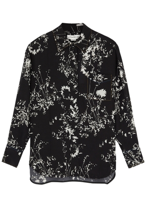Victoria Beckham Printed Silk Shirt - Black - 12