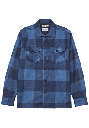 Nudie Jeans Vincent Checked Wool-blend Overshirt - Blue - L