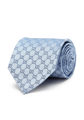 Gucci GG-jacquard Silk tie - Blue