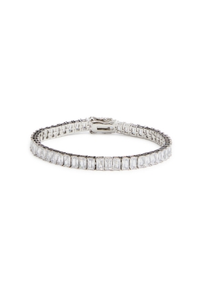 Fallon Tennis Crystal-embellished Bracelet - Silver - One Size